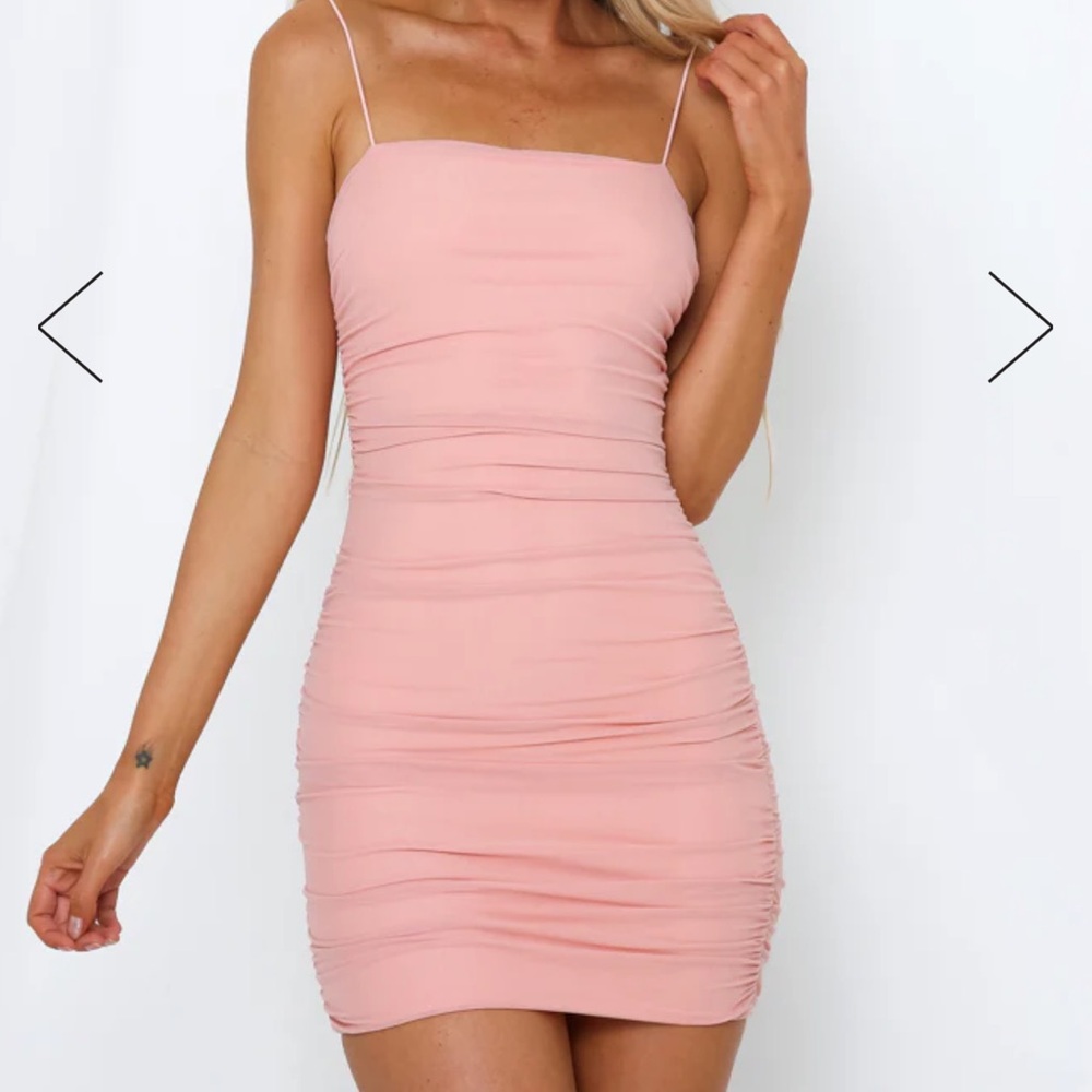 Hello Molly Pink Tight Mini Dress - S